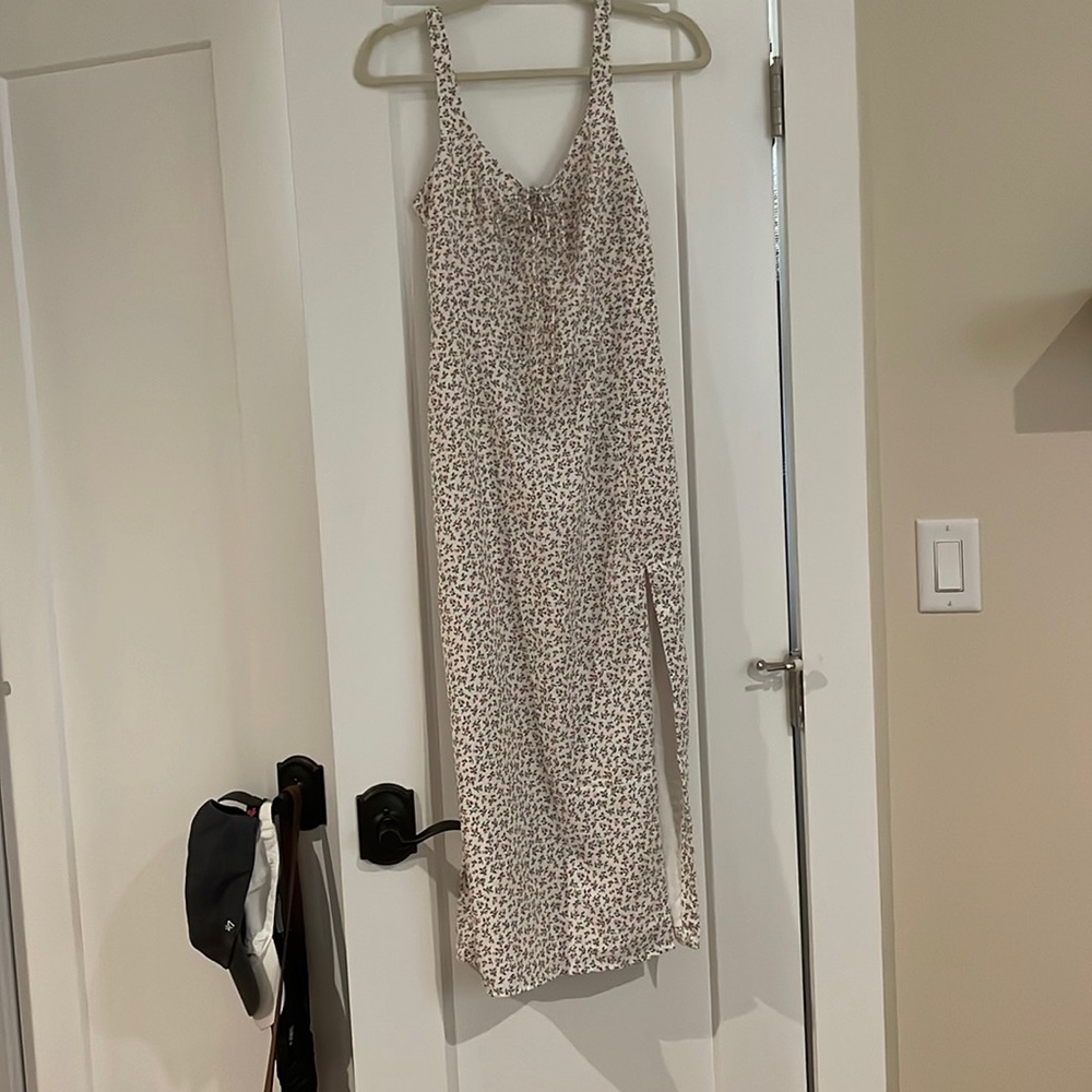 Abercrombie corset lace-up midi dress